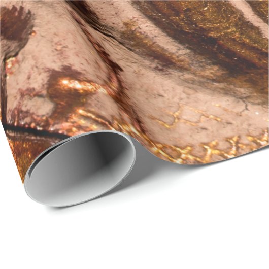 Detail des Zierbildes, Bronzefarben. Geschenkpapier (Rolleneckpunkt)