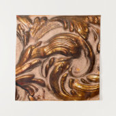 Detail des Zierbildes, Bronzefarben.  Wandteppich (Vorderseite)