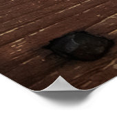 Detail einer alten, bemalten, schamlosen Tür mit r Poster (Ecke)