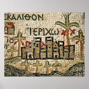 Detail einer Landkarte von Jericho Poster