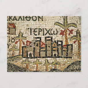 Detail einer Landkarte von Jericho Postkarte