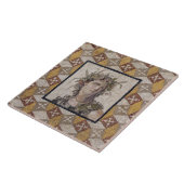 Detail einer römischen Mosaikfußboden-Platte - Fliese (Seite)