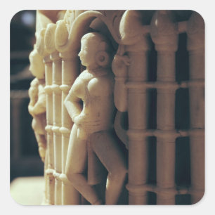 Detail einer Säule, ANZEIGE c.1230 Quadratischer Aufkleber
