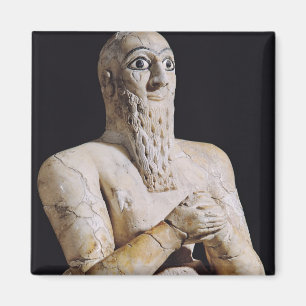 Detail einer Statue von Itur-Shamagen Magnet
