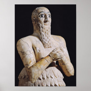 Detail einer Statue von Itur-Shamagen Poster