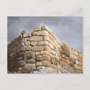 Detail einer Steinmauer Postkarte