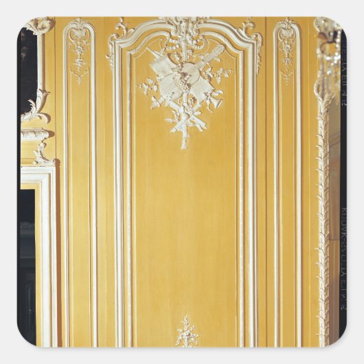 Detail einer Tafel aus dem Gelben Raum Quadratischer Aufkleber (Vorderseite)