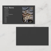 Detail einer Taschenuhr Visitenkarte (Vorne/Hinten)