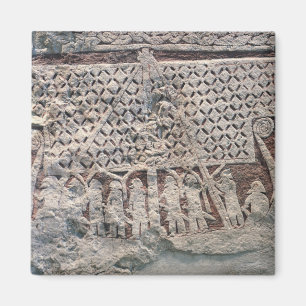 Detail eines Bildsteins, der Viking darstellt Magnet