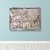 Detail eines Bildsteins mit einem Wikinger Leinwanddruck (Insitu (Holzboden))