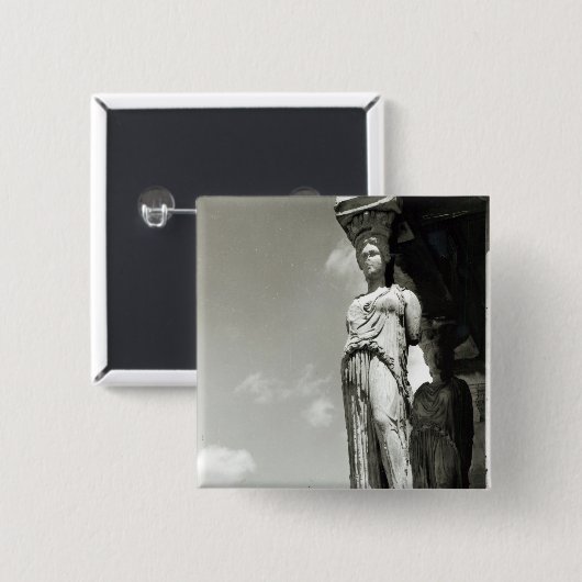 Detail eines Caryatid vom Erechtheion Button (Vorne & Hinten)