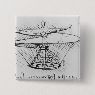 Detail eines Entwurfs für eine Flugmaschine, Button