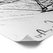 Detail eines Entwurfs für eine Flugmaschine, c.148 Poster (Ecke)