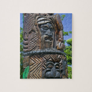 Detail eines Kanak-Totempfahls, Noumea, New 2 Puzzle