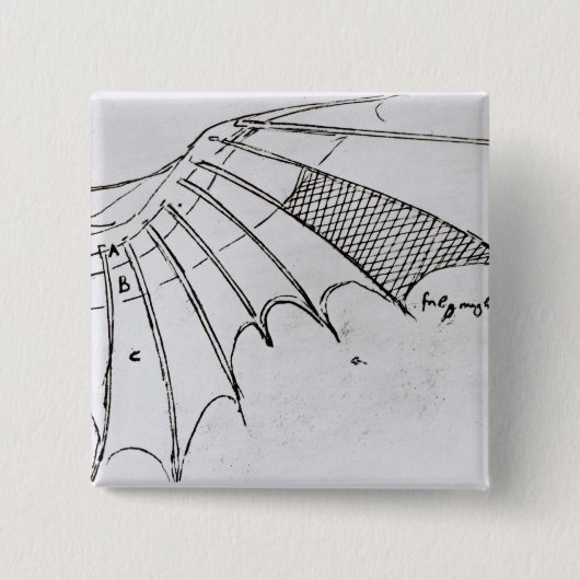 Detail eines mechanischen Flügels Button (Vorderseite)