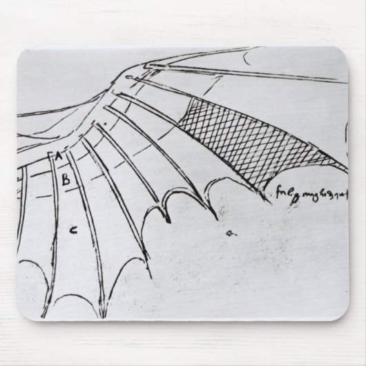 Detail eines mechanischen Flügels Mousepad (Vorne)