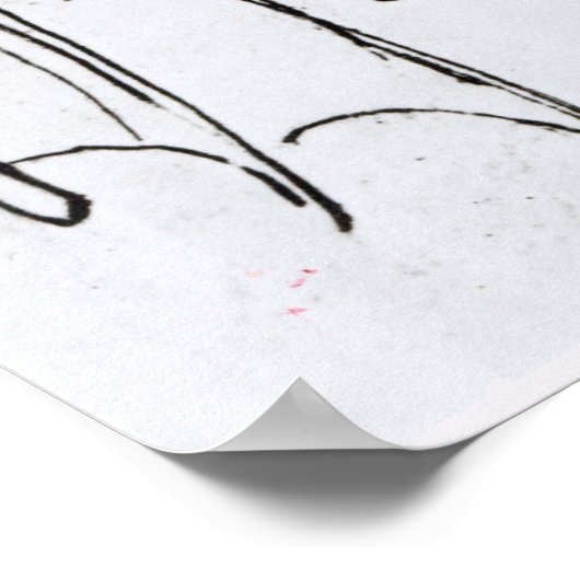 Detail eines mechanischen Flügels Poster (Ecke)