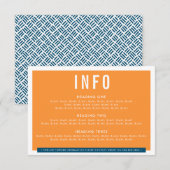 DETAIL ENCLOSURE Fantastischer Block dunkelblau or RSVP Karte (Vorne/Hinten)