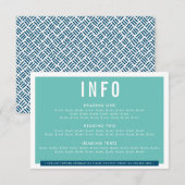 DETAIL ENCLOSURE Fantastischer Block dunkelblaue M RSVP Karte (Vorne/Hinten)