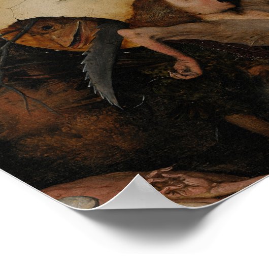 Detail: Fall der Engel der Rebellen von Pieter Bru Poster (Ecke)