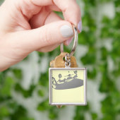 Detail Fiats 600 - Grau auf Licht Schlüsselanhänger (Hand)