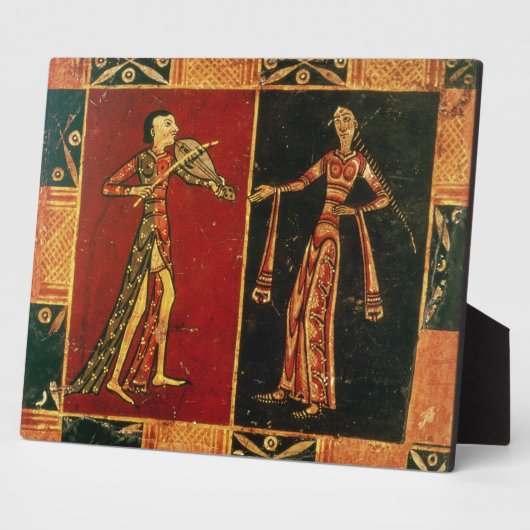 Detail from a wedding chest depicting a musician a fotoplatte (Seite)