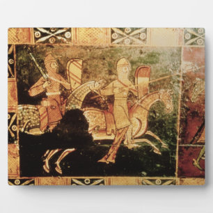 Detail from a wedding chest depicting soldiers goi fotoplatte