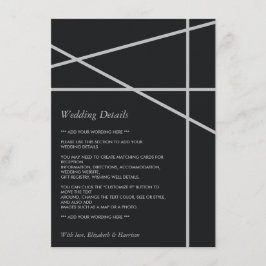 Detail für einfache geometrische Hochzeitstile Begleitkarte