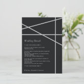 Detail für einfache geometrische Hochzeitstile Begleitkarte (Stehend Vorderseite)