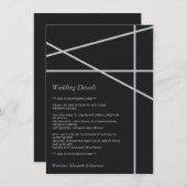 Detail für einfache geometrische Hochzeitstile Begleitkarte (Vorne/Hinten)