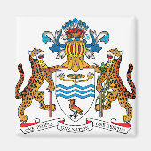 Detail Guyana-Wappen Magnet (Vorne)