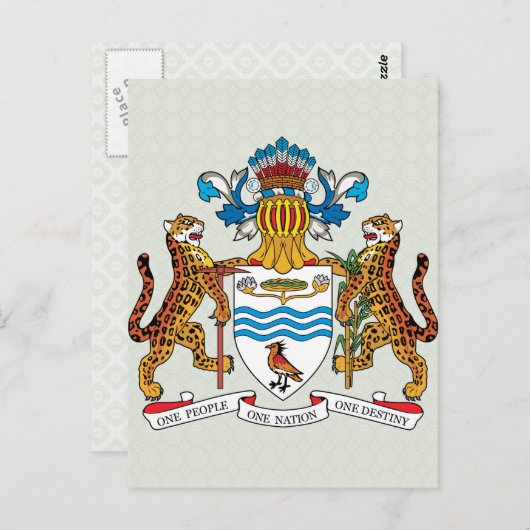 Detail Guyana-Wappen Postkarte (Vorne/Hinten)