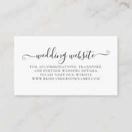Detail Hochzeitswebsite zu Schwarz-Weiß-Kalligrafi Begleitkarte