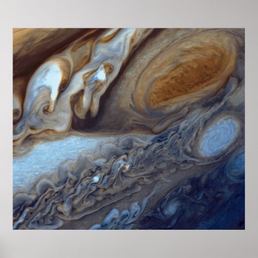 Detail Jupiter Atmosphäre Großer Roter Fleck Poster (Vorne)