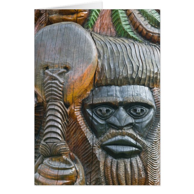Detail Kanak Totem Pol, Noumea, Neu (Vorne)