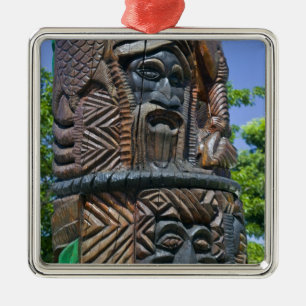 Detail Kanak Totem Pol, Noumea, Neu 2 Silbernes Ornament