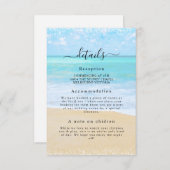 Detail-Karte des tropischen Sommers Beach Begleitkarte (Vorne/Hinten)