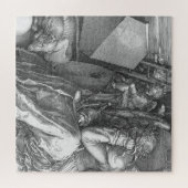 Detail Melancholia I von Albrecht Dürer (1514) Puzzle (Horizontal)