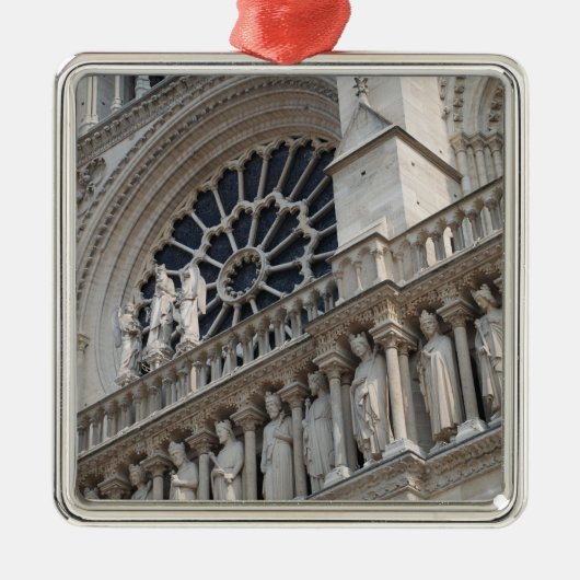 Detail Notre Dame Silbernes Ornament (Vorne)