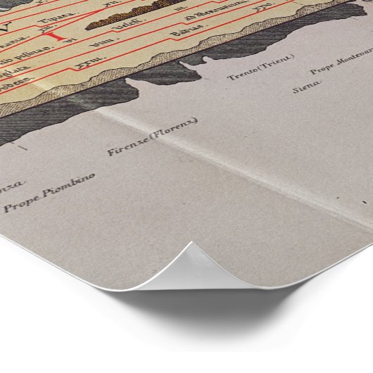 Detail of the Peutinger Table Poster (Ecke)