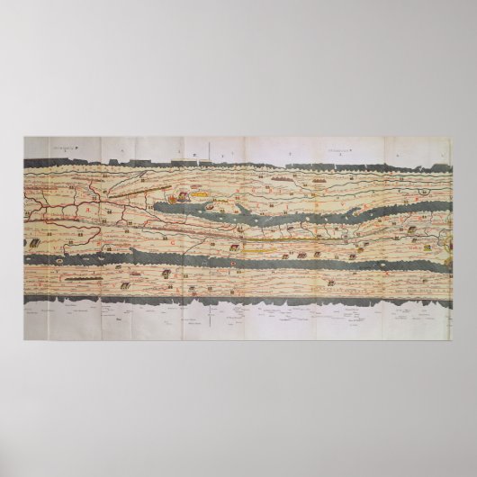 Detail of the Peutinger Table Poster (Vorne)