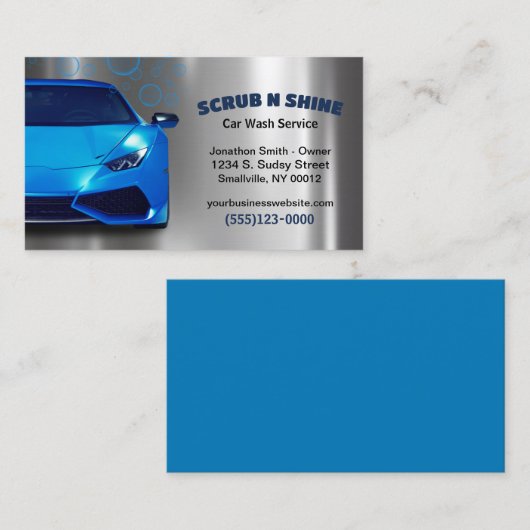 Detail-Service zum Auto von Autos Visitenkarte (Vorne/Hinten)