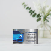 Detail-Service zum Auto von Autos Visitenkarte (Stehend Vorderseite)