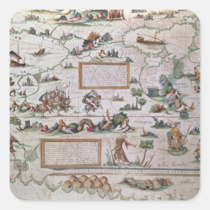 Detail Sibirien Quadratischer Aufkleber