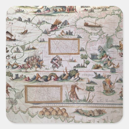 Detail Sibirien Quadratischer Aufkleber (Vorderseite)