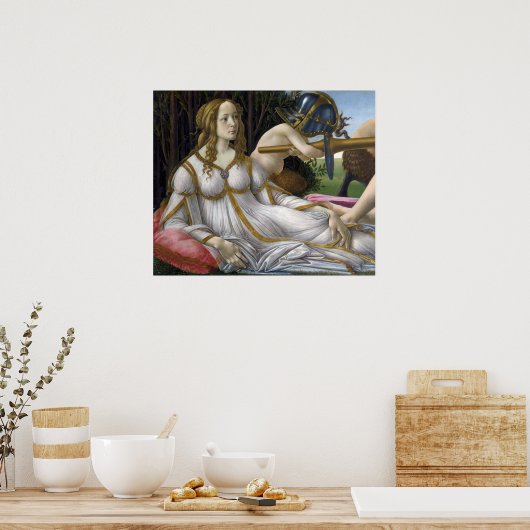 Detail Venus, Venus und Mars von Botticelli Poster (Küche)