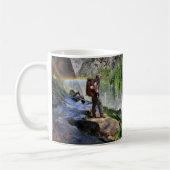 Detail: Vernal Fall Hiker und Regenbogen - Yosemit Kaffeetasse (Links)