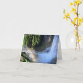 Detail: Vernal Fall Hiker und Regenbogen - Yosemit Karte (Gelbe Blume)