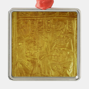 Detail vom goldenen Schrein Silbernes Ornament