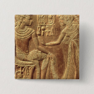 Detail vom goldenen Schrein von Tutankhamun Button